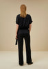 By-Bar Adil gloss crickle black pant